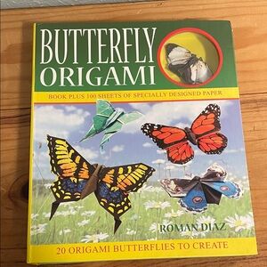 Butterfly Origami Book with Colorful Butterfly Artwork